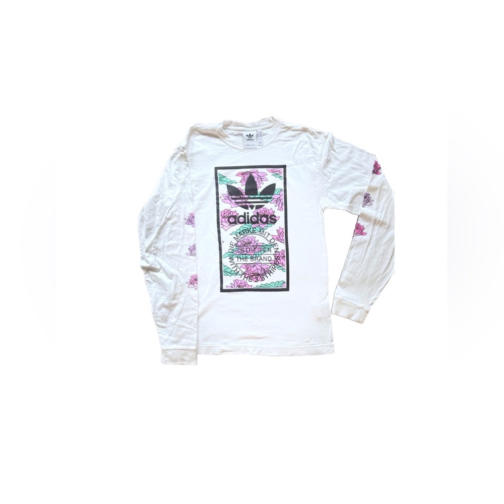Adidas box logo  Long Sleeve Tee with Graphic Design - Picture 2 of 8